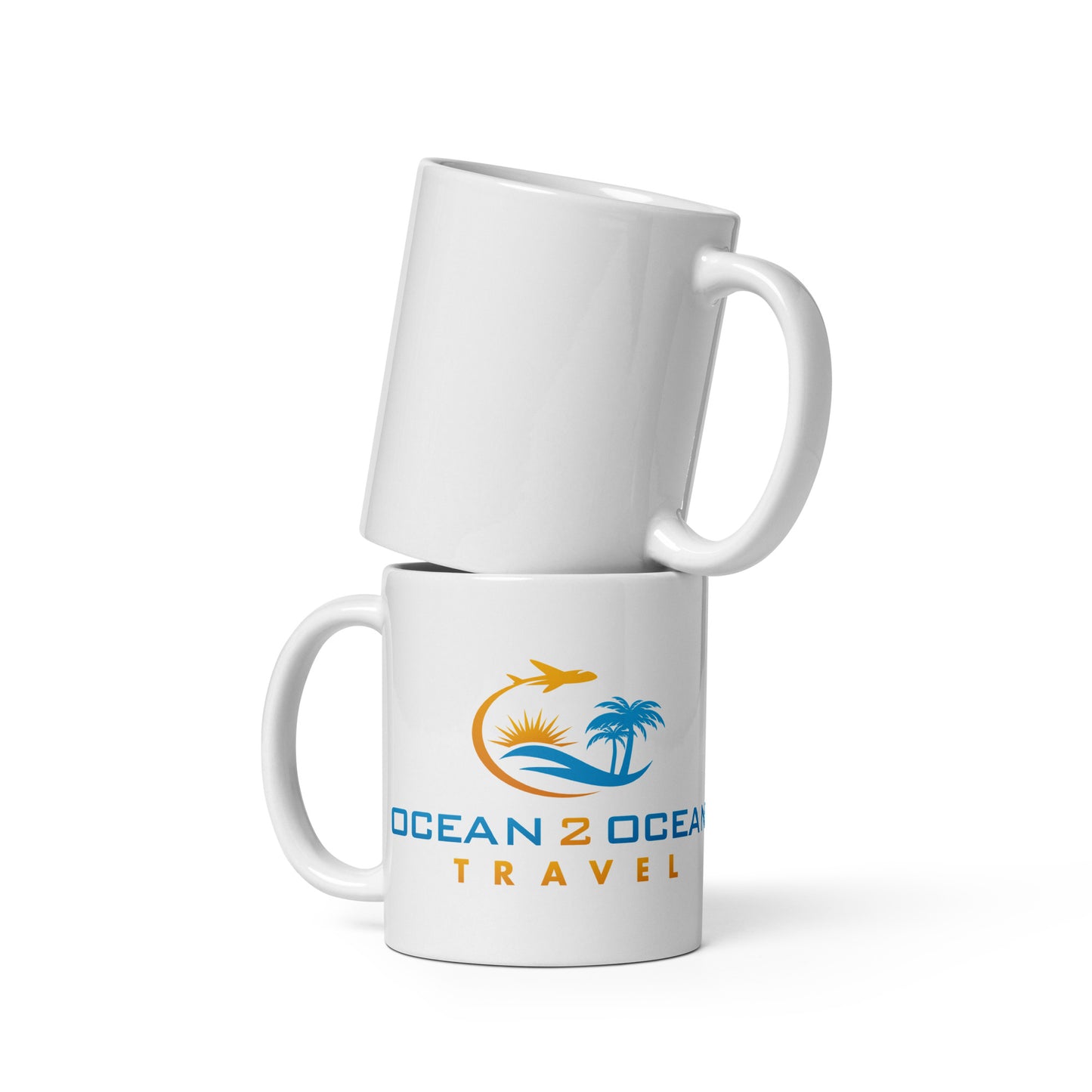 White glossy mug