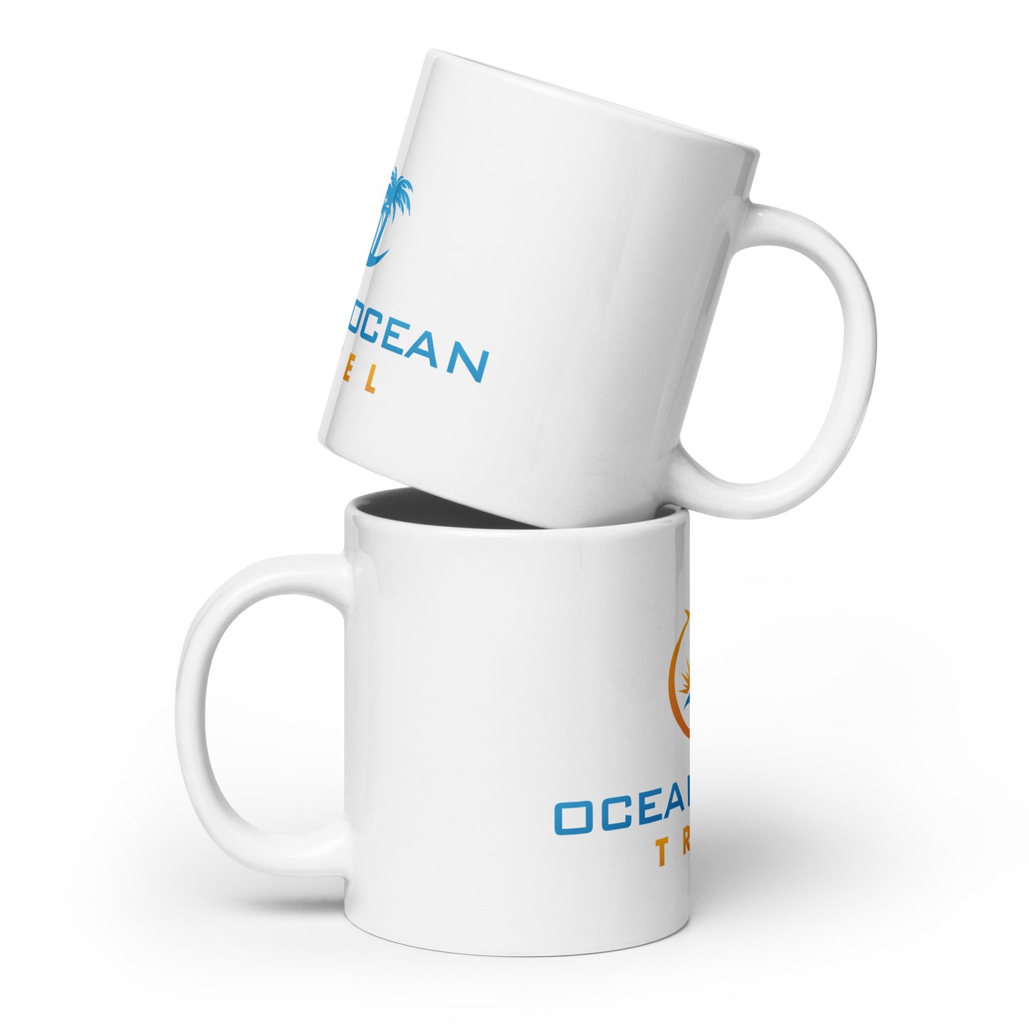 White glossy mug