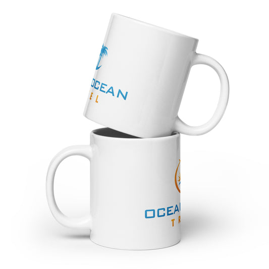White glossy mug